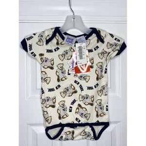 Kid Athlete Rookie League Baby 18M MLB New York‎ Yankees Bear Bodysuit Tags Read